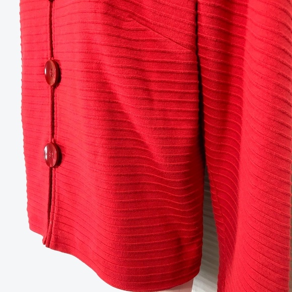 COLDWATER CREEK PETITE Red Knit Lined Jacket sz M - Picture 7 of 12